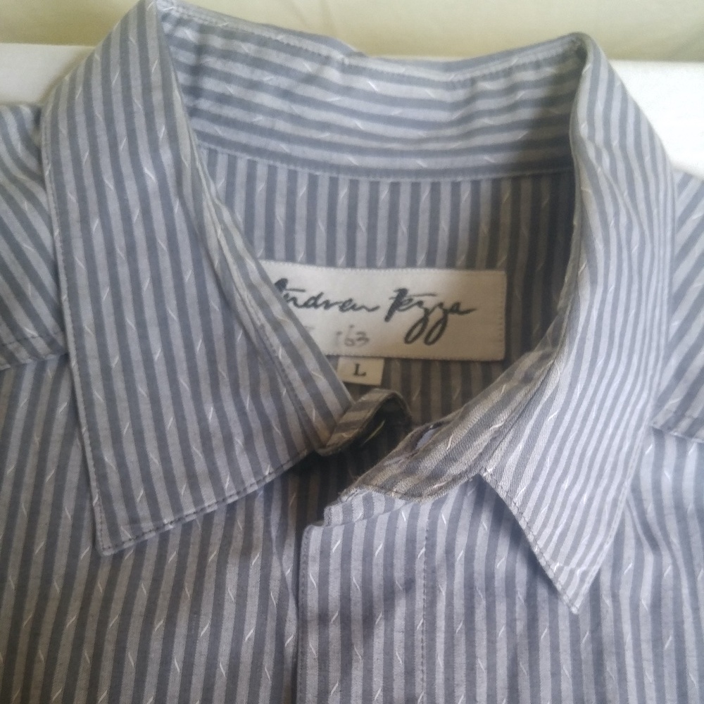 Andrew Fezza Cotton Striped Shirt - relaxed fit